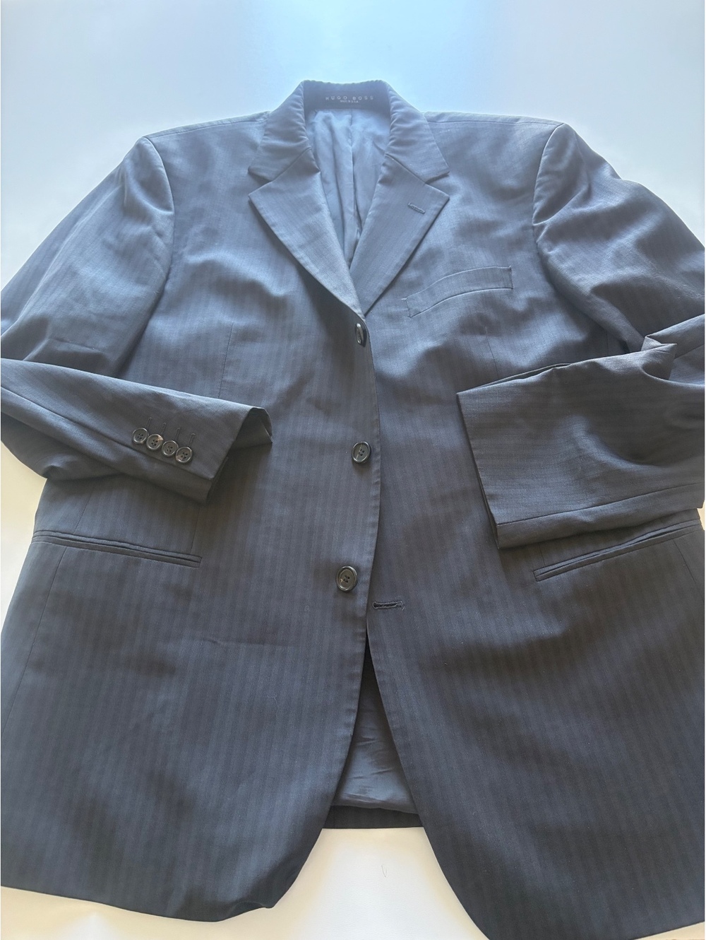 Hugo Boss Men's Charcoal Virgin Wool Suit Jacket Size 44S